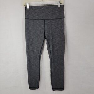 LULULEMON Womens Leggings Sz 8 Charcoal Gray High Waist Skinny T30416